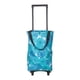 thumbnail image 1 of Bolsa De Compras Plegable, Bolsa Portátil Con Ruedas Para Comestibles, Supermercado, Cocina, Flor Azul, 1 of 3