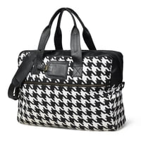 Cartera De Viaje Sharo Jacquard Blanco Y Negro