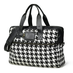Cartera De Viaje Sharo Jacquard Blanco Y Negro