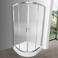 Shower Door Curvo Elegant Joytek Cuadros Mosaicos Con Receptáculo 90X90 Cm