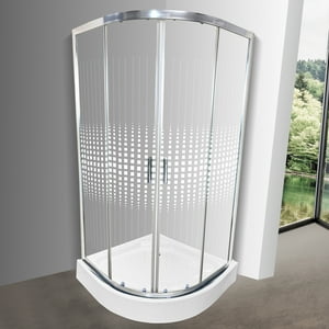 Shower Door Curvo Elegant Joytek Cuadros Mosaicos Con Receptáculo 90X90 Cm