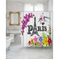 Mylhogar - Cortina De Baño Tela Género + Forro Impermeable