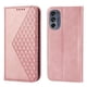 thumbnail image 1 of Funda Flip FOXDOCK para Motorola Moto E32 4G , Estilo Billetera con Diseño Rombo, Correa de Mano y Soporte, Uso Diario, 1 of 6