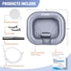 thumbnail image 4 of Lavabo inflable para champú portátil Cehim, plateado, 4 of 8