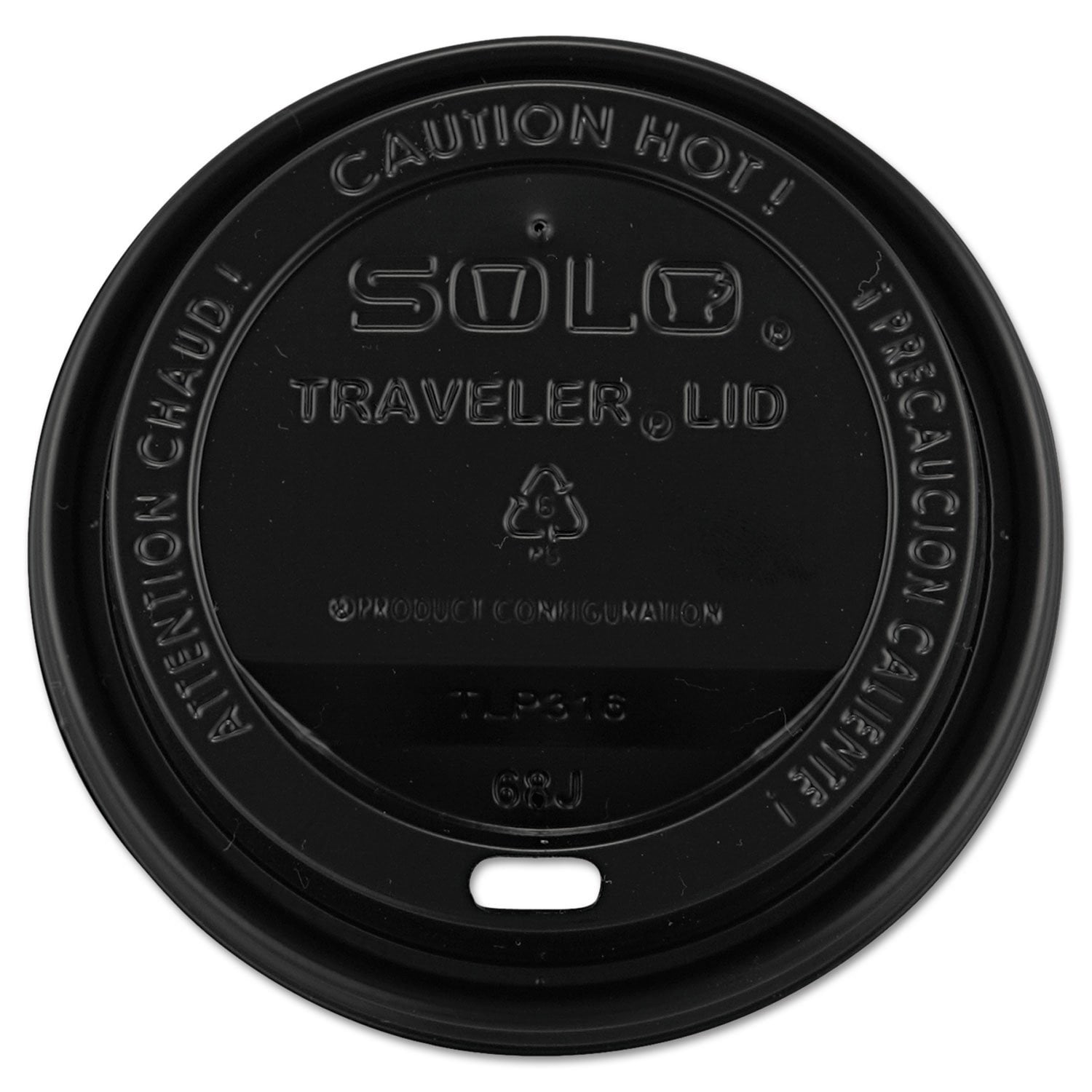 Solo - Tapa De Plástico Traveler Para Vasos Calientes De Papel Individuales, Caja De 1000