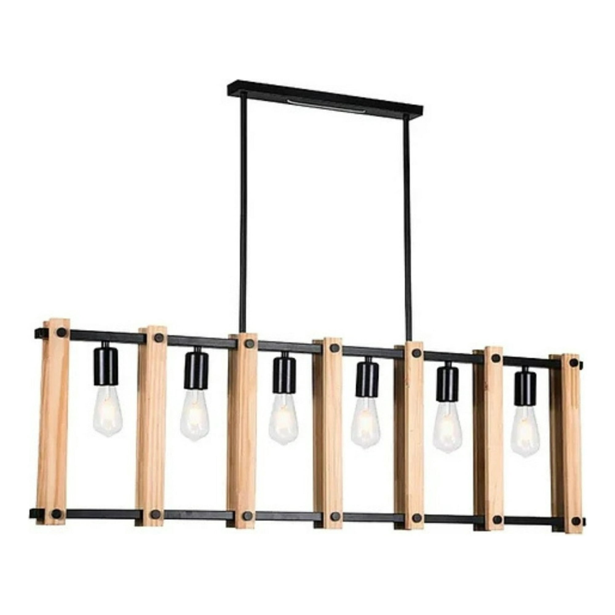 Genérico - Lampara Colgante Industrial Madera Robusta Moderna Lau