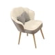 thumbnail image 5 of Sillón De Tocador, Bonito Y Suave Sillón Auxiliar, Sillón Decorativo Para Oficina, Sala De Estar, Maquillaje, Gris Y Blanco, 5 of 5