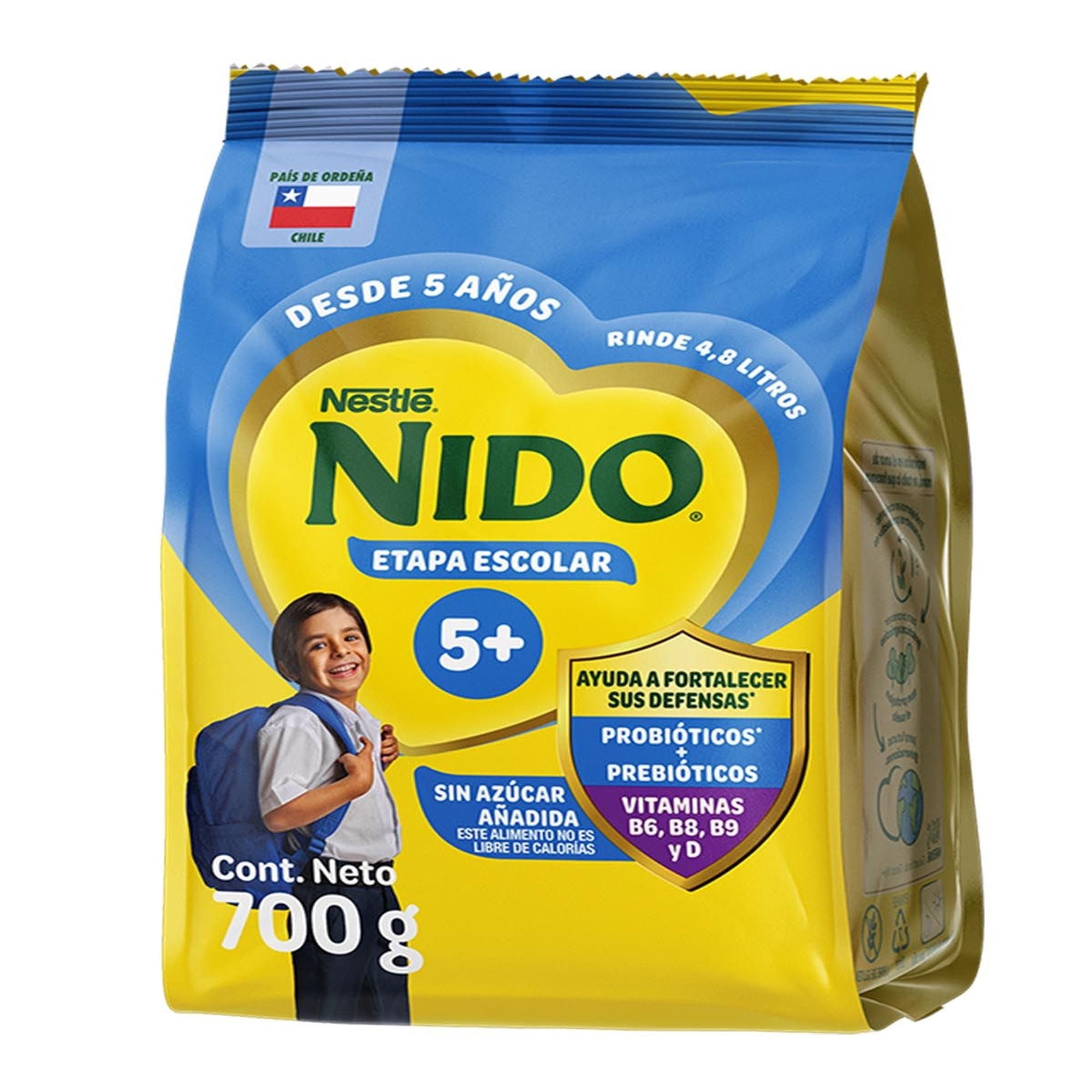 Leche En Polvo Semidescremada Etapa 5+ Bolsa 700 g Nido
