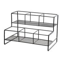 Bothyi - Estante De Exhibición Para Jarabe De Café Para Aderezo, Color Negro, Organizador De Fácil Instalación, Doble Nivel, 6 Rejillas