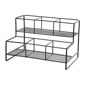 Bothyi - Estante De Exhibición Para Jarabe De Café Para Aderezo, Color Negro, Organizador De Fácil Instalación, Doble Nivel, 6 Rejillas