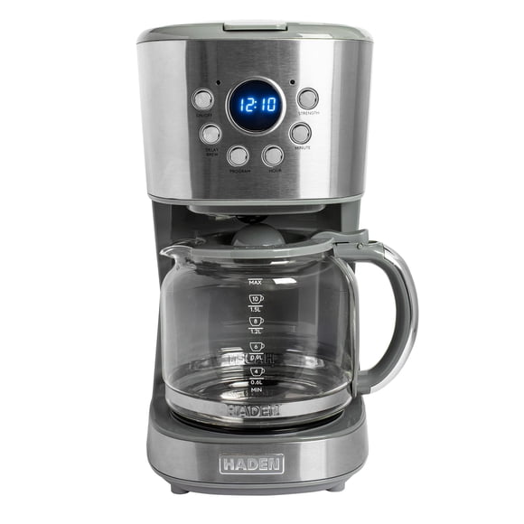 Cafetera HADEN 1,2 L Acero Inoxidable y Cromo
