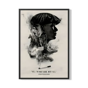 Creango - Cuadro Poster Enmarcado Peaky Blinders Diseño 7 Decorativo