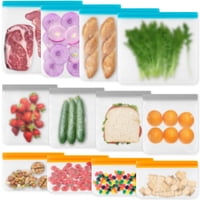 Bolsas Reutilizables Para Congelador Vuekyn, Paquete De 12 Unidades, De Silicona Aptas Para Lavavaji