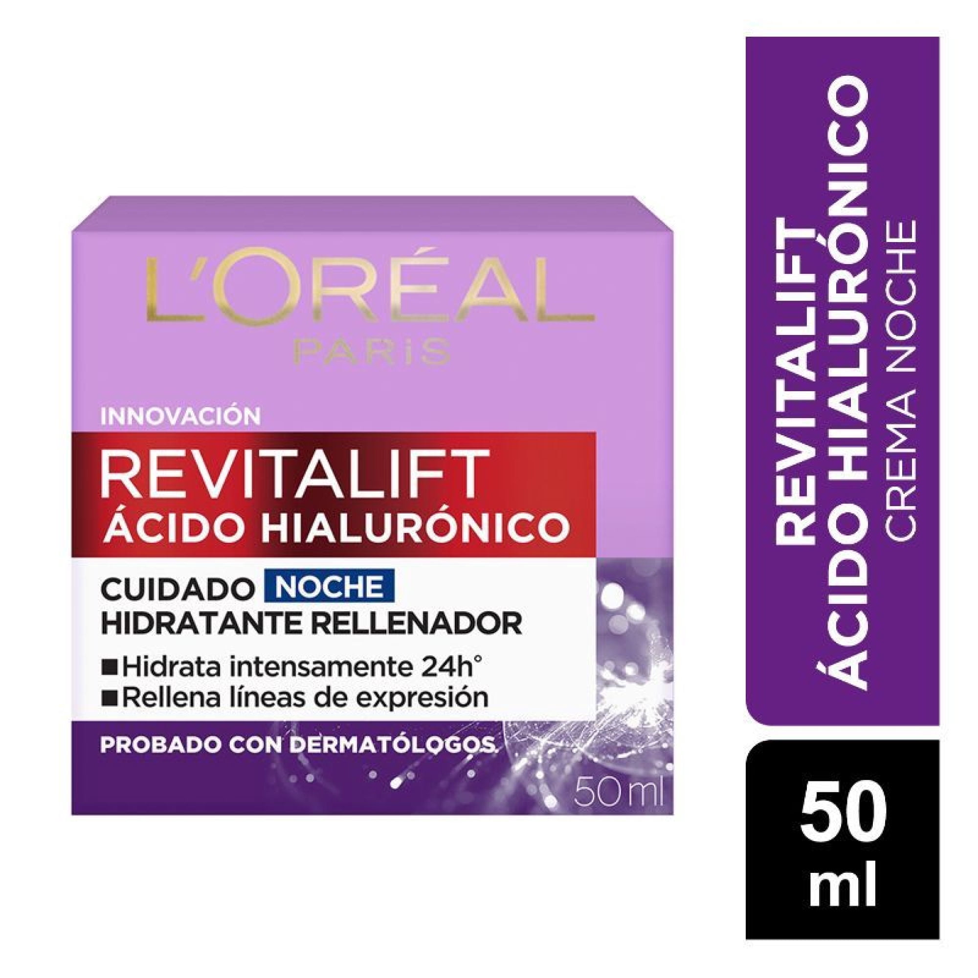 Crema L'oreal Paris De Noche Ácido Hialurónico