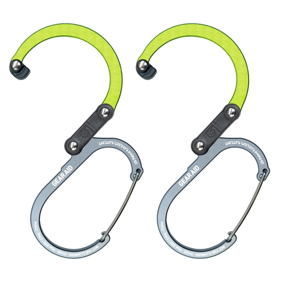 Carabina GEAR AID HEROCLIP Pequeña Paquete de 2 Verde Náutico