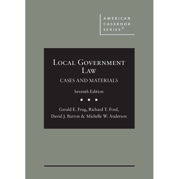 Libro West Academic Publishing Derecho del Gobierno Local