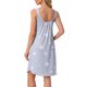 thumbnail image 3 of Vestido de dormir sin mangas con estampado floral para mujeres con bolsillos para ropa de noche cómoda y descanso L Gris Estrellas, 3 of 6