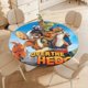 thumbnail image 4 of Vecinos invasores-theme Fitted Round Tablecloths Elastic Edged Table Covers Waterproof Table Cloth for Kitchen Holiday Party Tables Decor 150cm, 4 of 6