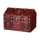 thumbnail image 1 of Baúl Del Tesoro Pirata De Madera Maciza Para Mujer, Diseño Vintage, Caja De Almacenamiento Roja, 1 of 3