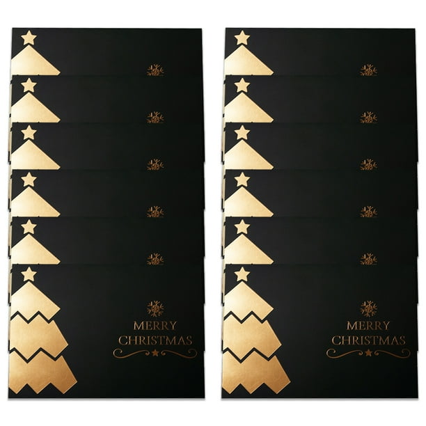 Paquete múltiple de tarjetas navideñas en caja, tarjetas de invierno, tarjetas navideñas