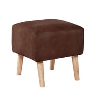 Latam Home - Pouf Burdeos Cuero Kentucky Cafe Moro