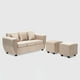 thumbnail image 2 of Living Kansas 3 cuerpos + 2 Pouf Felpa Beige, 2 of 7