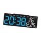 thumbnail image 3 of Reloj Despertador Digital Decoración Del Hogar Reloj Digital LED Para Sobremesa Estante De Baño Carcasa Negra Pantalla Azul, 3 of 3