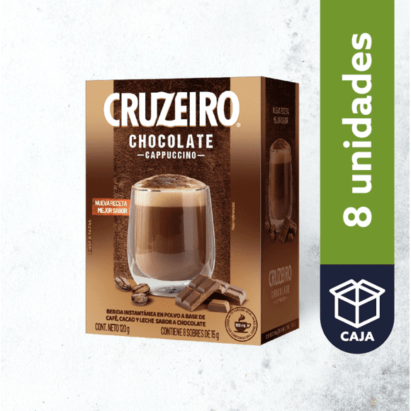 8 cajas Cappuccino Chocolate Cruzeiro 8X120gr