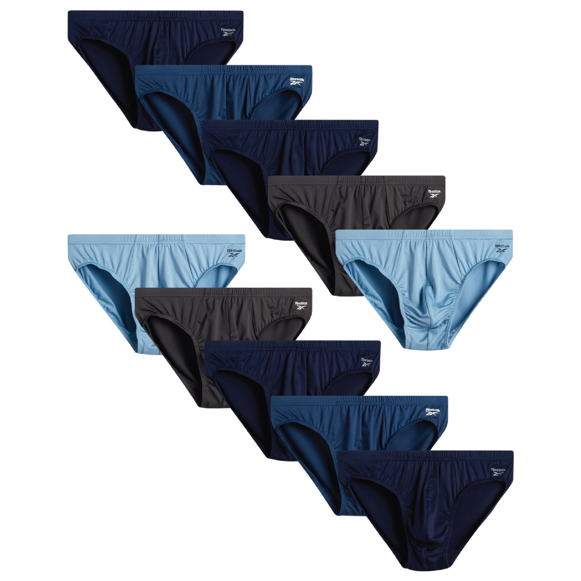 Calzoncillos Reebok De Talle Bajo Para Hombre, Paquete De 10 Unidades, Talla S