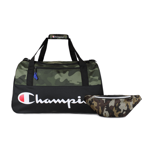 Pack Champion bolso Atlanta 45Lts verde + Banano Military