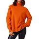thumbnail image 2 of INSPIRE CHIC Suéter de Cuello Alto para Mujer, Tops para un Armario de Invierno Elegante L Naranja, 2 of 6