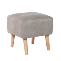 Latam Home - Pouf Burdeos Cuero Kentucky Gris