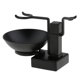 thumbnail image 5 of conjunto de soporte de cepillo de afeitar de aleación para hombre, taza de afeitado, portavasos, estante para tazas, negro, 5 of 5