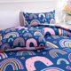 thumbnail image 5 of Lightwe-ight So-ft 3 Piece R-ainbow Comfort-er Set with 2 Pillo-w Covers Cartoon Lo-ve Hearts Suns -and Stars Bedding Set- for Girls Boy-s Kids Twin Dark Blue, 5 of 5