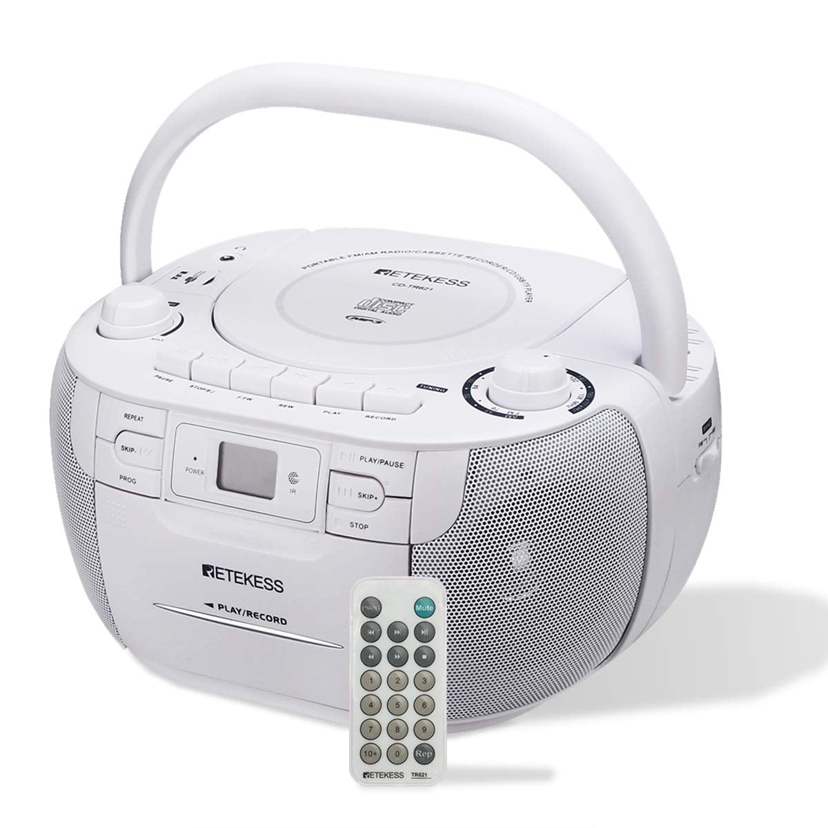 Combo Reproductor De Cd Y Casetes Retekess Tr621 Blanco