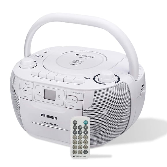 Combo Reproductor de CD y Casetes Retekess TR621 Blanco