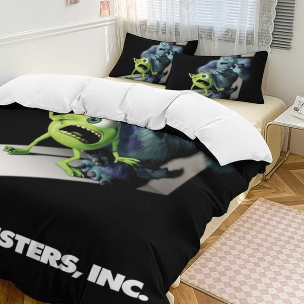 Monsters Inc Monsters Inc Bedding Comforter Sets 3-Piece Bedding Set Soft Warm Bed Set for Bedroom All Season