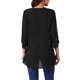 thumbnail image 3 of INSPIRE CHIC Blusa de Mujer con Mangas de Campana 3/4, Cuello en V, Dobladillo Asimétrico, Casual y Elegante, Talla S, Negro, 3 of 5