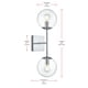 thumbnail image 2 of Aplique de Pared Living District Neri 2 Luces Latón Negro 110V, 2 of 9