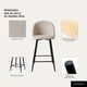 thumbnail image 5 of Pack 2 Taburetes Pisos Bar Cocina Sillas Altas Acolchado 65 cm Sora Lino Beige, 5 of 8