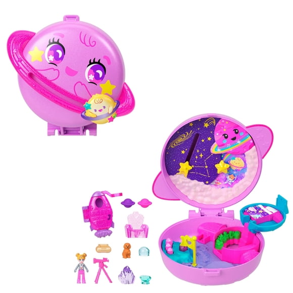 Set de juego Polly Pocket Planet Polly Outer Space con 1 muñeca