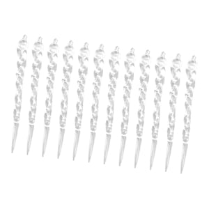 Magideal - Tiras En Espiral Transparentes Para Colgar Árboles De Navidad, Adornos Navideños De 5,1 Pulgadas De Largo, Tiras De Hielo Roscadas Para Decoración Del