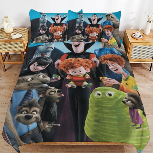 Hotel Transylvania Comforter Set 3 Pieces Quilt Cover Set Soft Bedding Sets for All Seasons