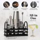 thumbnail image 2 of Juego de Herramientas de Bar Bare Barrel de 14 Piezas Plateado/Negro, 2 of 9