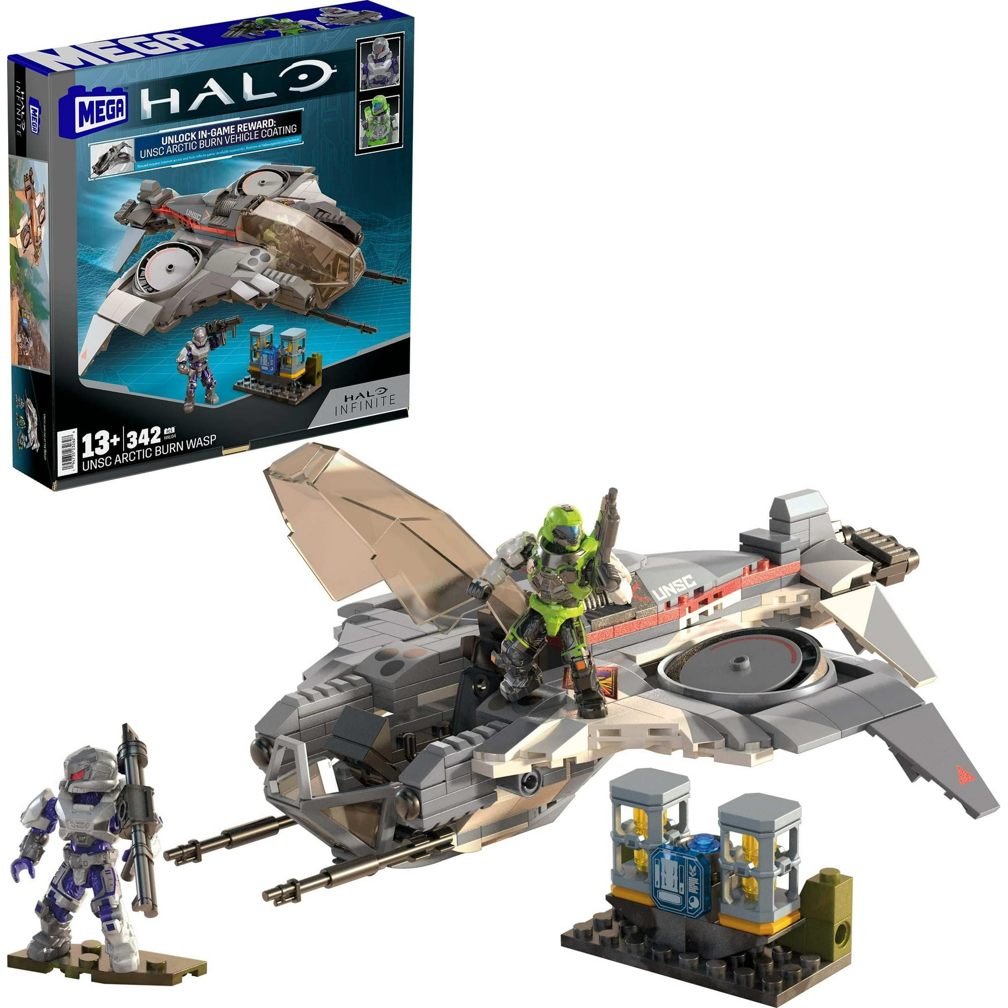 Juguete De Construcción Mega Halo Unsc Arctic Burn Wasp Con 342 Piezas