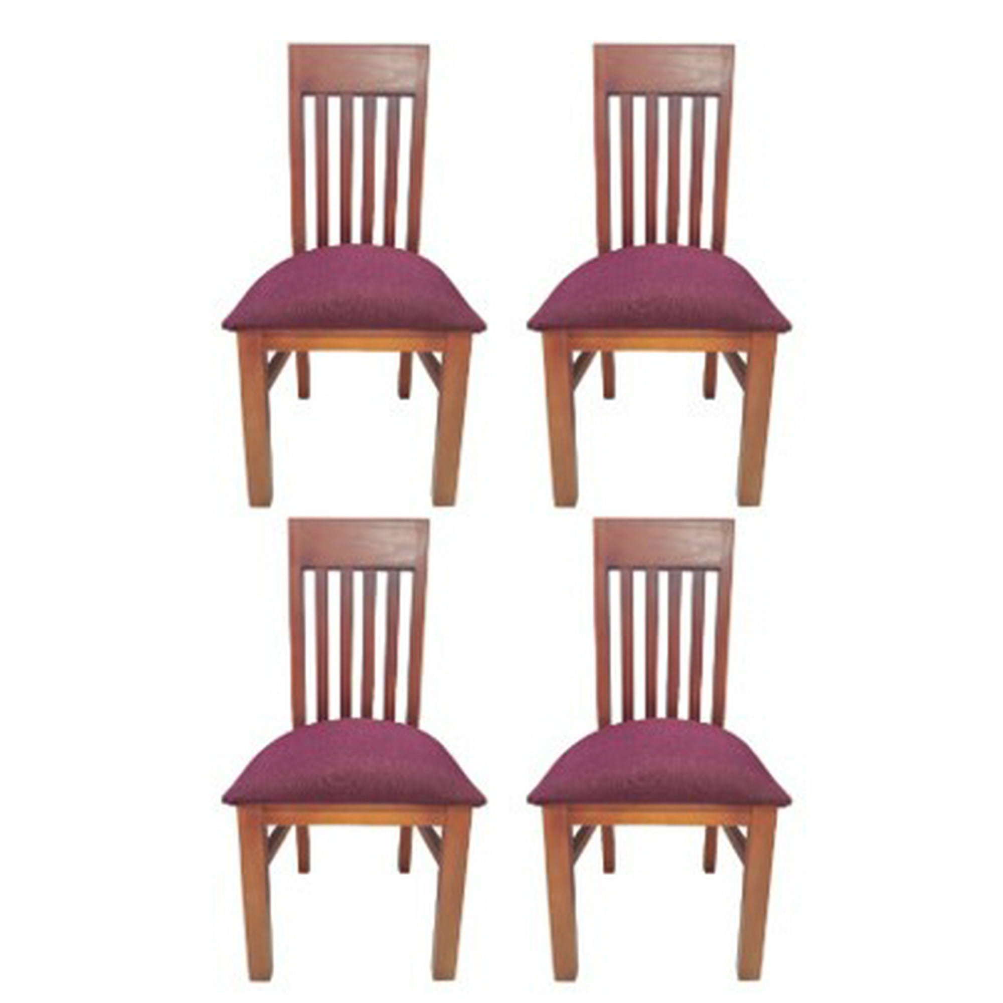 Koliat - Pack 4 Sillas Italia Caramelo Tapiz Burdeo