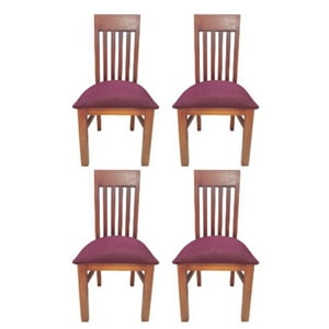 Koliat - Pack 4 Sillas Italia Caramelo Tapiz Burdeo