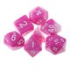 thumbnail image 3 of 7 Uds Dados Poliédricos Para Mazmorras Y Dragones Juegos De Mesa De Dados Rosa Blanco, 3 of 3
