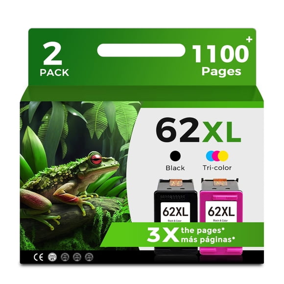Cartuchos De Tinta De Repuesto Para Hp 62xl Black Color Combo