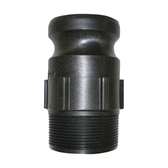 Adaptador Pacer tipo F macho de 2 pulgadas, polipropileno, conexión rápida